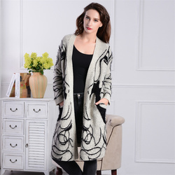Fashion Design  Ladies Casual Clothing Women Knitted Long Cardigan Sweater