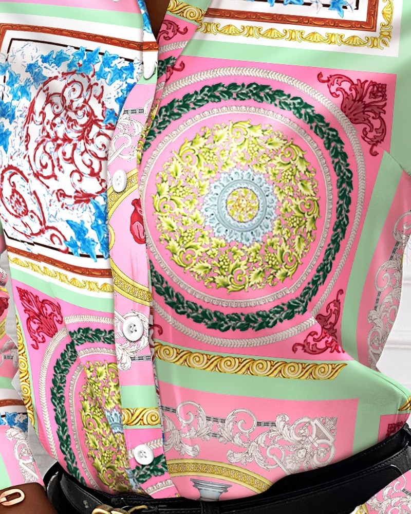  Ladies Chiffon Shirts Women Printing Graphic Polyester Blouse Plus Size Women's Blouses & Shirts