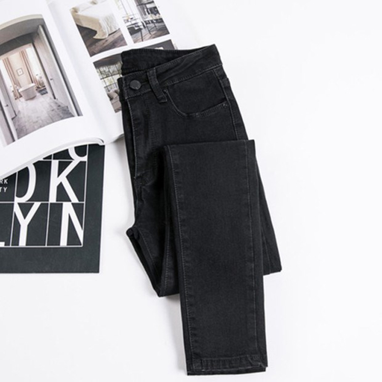  european fashion female denim pants 3 color women high waist skinny jeans