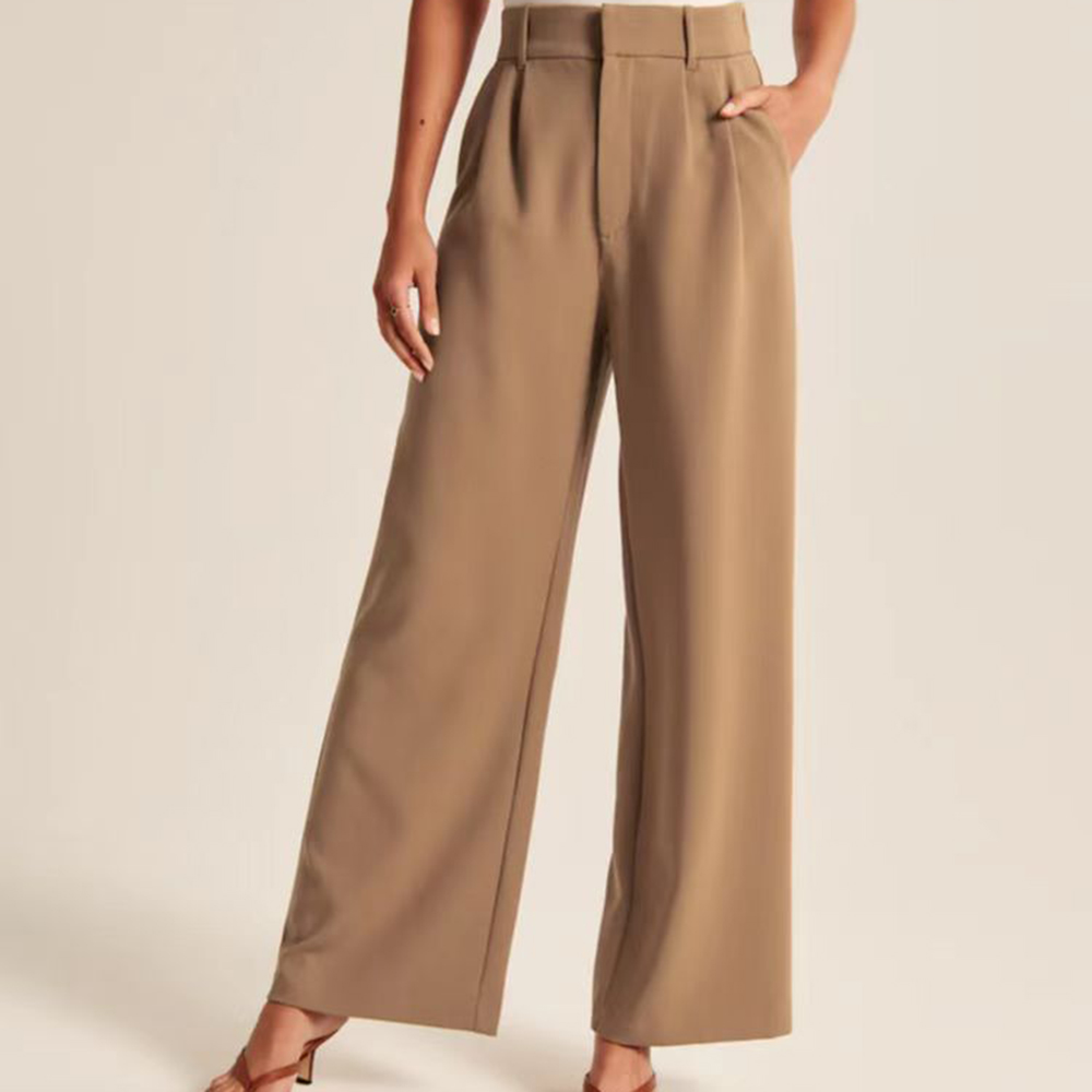 Elegant Clothes High Waist Drooping Suit Pants for Women Cool Pants Casual Fashion Pants Straight Wide Leg Trousers
