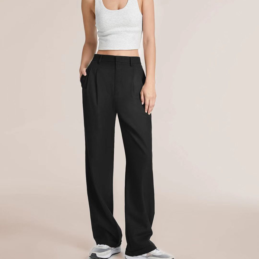Elegant Clothes High Waist Drooping Suit Pants for Women Cool Pants Casual Fashion Pants Straight Wide Leg Trousers