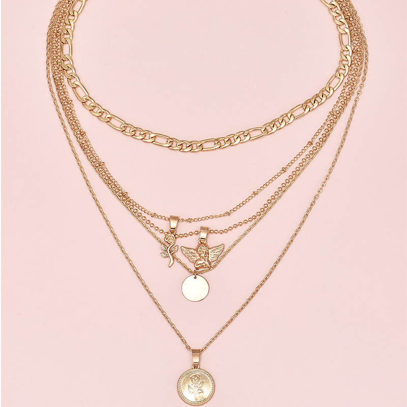 DAIHE 2023 European And American Fashion Jewelry Women's Multi Layer Necklace Set