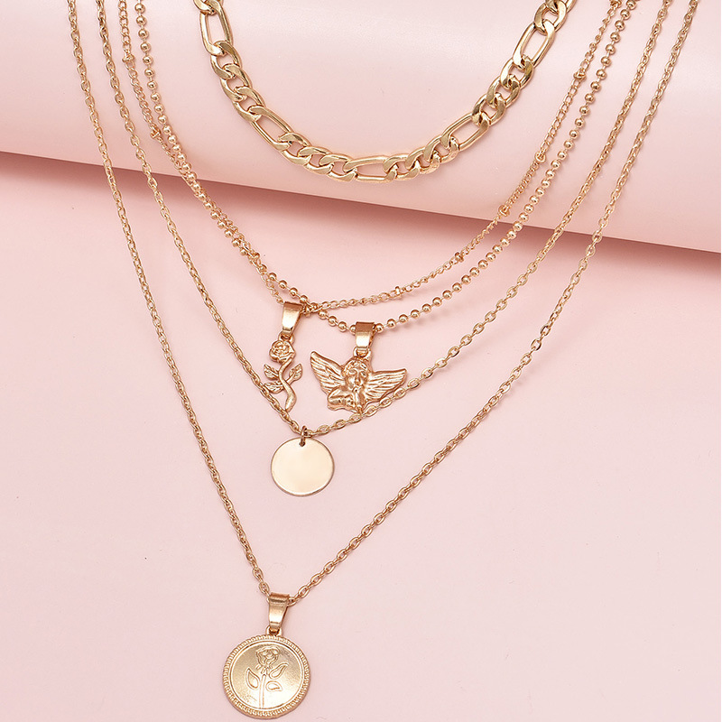 DAIHE 2023 European And American Fashion Jewelry Women's Multi Layer Necklace Set