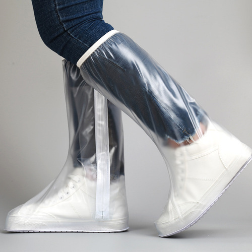 Hot sell PVC Protective  Rain Shoe Cover High Top Rain-proof Waterproof Shoes Rain Boot Shoes Cover