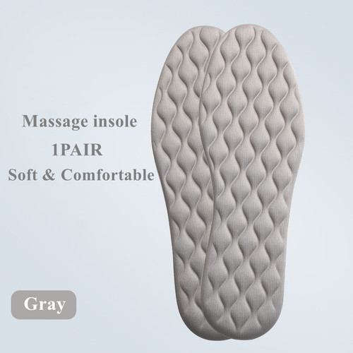 Latex Massage Insoles for Shoes Comfortable Breathable Sweat Absorbing Deodorant Shock Absorption Men's Women's Shoe Pad