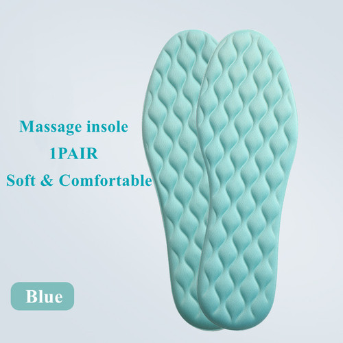 Latex Massage Insoles for Shoes Comfortable Breathable Sweat Absorbing Deodorant Shock Absorption Men's Women's Shoe Pad