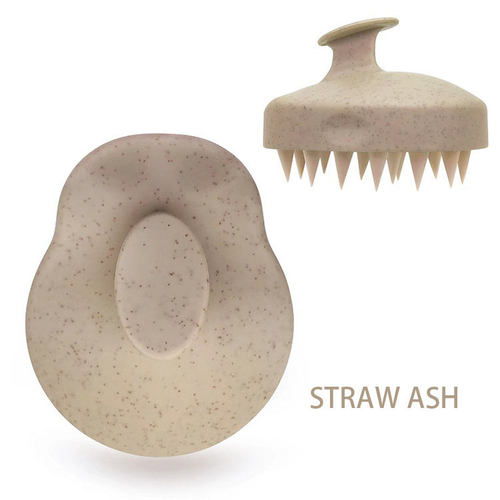  Wheat Straw Hair Shampoo Brush Flexible Soft Silicone Care Scalp Massager Hair Brush For Hair Care Head Relaxa