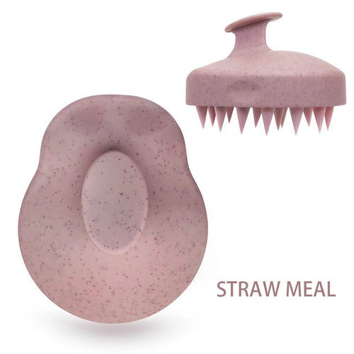  Wheat Straw Hair Shampoo Brush Flexible Soft Silicone Care Scalp Massager Hair Brush For Hair Care Head Relaxa