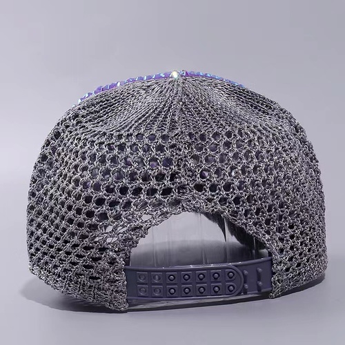 Women Summer Outdoor Hollow Out Sun Sunshade Gorras Crystal Trucker Hats Diamond Sports Breathe Rhinestone Baseball Caps