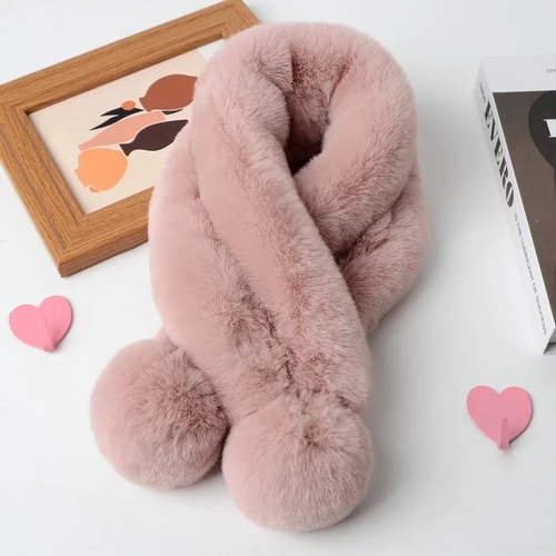 Fur Shawl for Women Imitation Rabbit Fur Scarves Neck Shrug for Fall Winter Ladies Fashion Warm Soft Scarf 