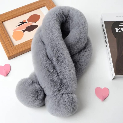 Fur Shawl for Women Imitation Rabbit Fur Scarves Neck Shrug for Fall Winter Ladies Fashion Warm Soft Scarf 