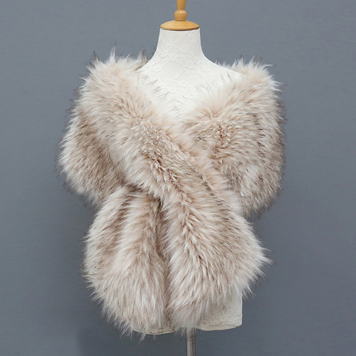  New Faux Velvet Scarves Fur Luxury Ladies Scarf Fashion Womens Fluffy Collar Warm Fur Cape Shawls For Women