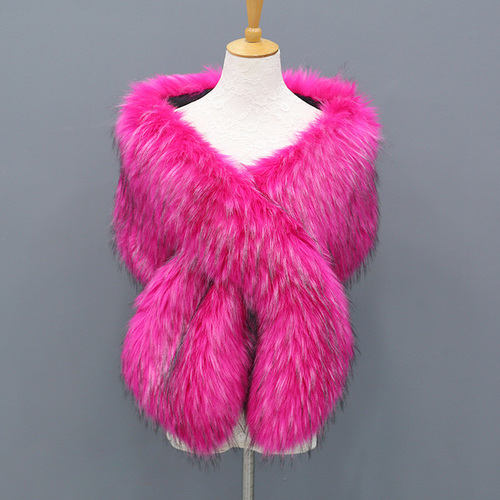  New Faux Velvet Scarves Fur Luxury Ladies Scarf Fashion Womens Fluffy Collar Warm Fur Cape Shawls For Women