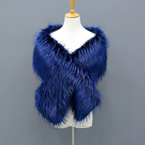  New Faux Velvet Scarves Fur Luxury Ladies Scarf Fashion Womens Fluffy Collar Warm Fur Cape Shawls For Women