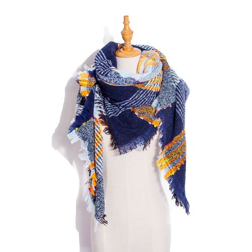 Autumn and Winter Fashion Style Scarves Polyester Pure Color Fur Square Scarf Winter Warm Scarf