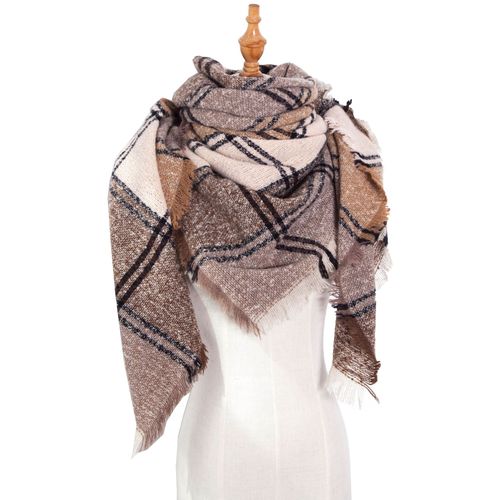 Autumn and Winter Fashion Style Scarves Polyester Pure Color Fur Square Scarf Winter Warm Scarf
