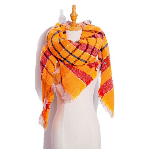 Autumn and Winter Fashion Style Scarves Polyester Pure Color Fur Square Scarf Winter Warm Scarf