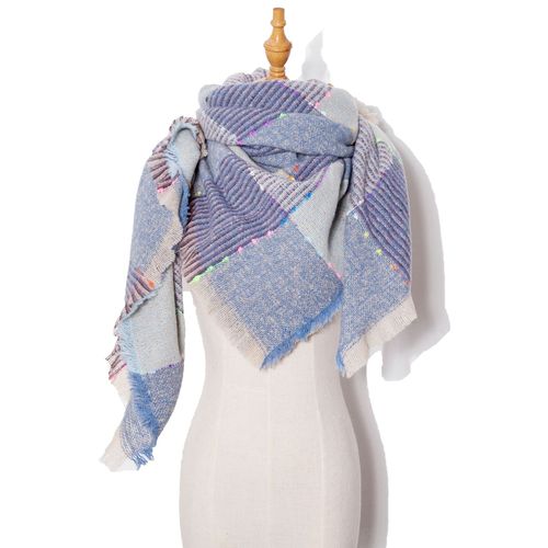 Autumn and Winter Fashion Style Scarves Polyester Pure Color Fur Square Scarf Winter Warm Scarf