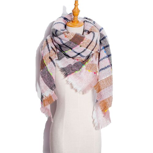 Autumn and Winter Fashion Style Scarves Polyester Pure Color Fur Square Scarf Winter Warm Scarf
