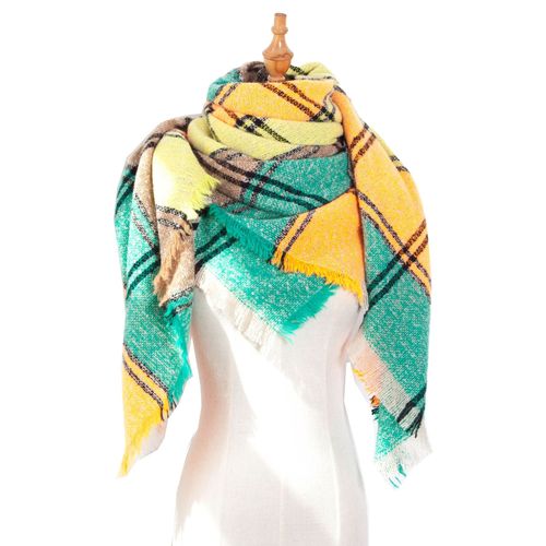 Autumn and Winter Fashion Style Scarves Polyester Pure Color Fur Square Scarf Winter Warm Scarf
