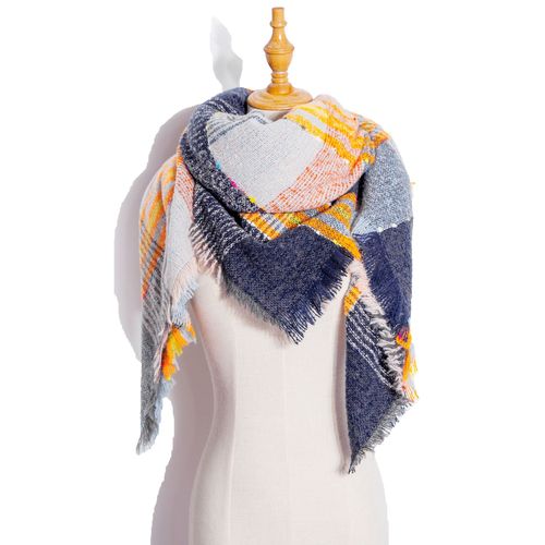 Autumn and Winter Fashion Style Scarves Polyester Pure Color Fur Square Scarf Winter Warm Scarf