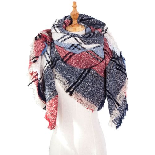 Autumn and Winter Fashion Style Scarves Polyester Pure Color Fur Square Scarf Winter Warm Scarf