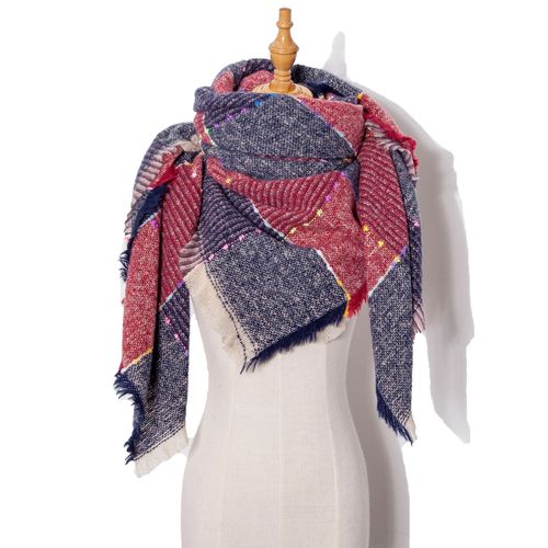 Autumn and Winter Fashion Style Scarves Polyester Pure Color Fur Square Scarf Winter Warm Scarf