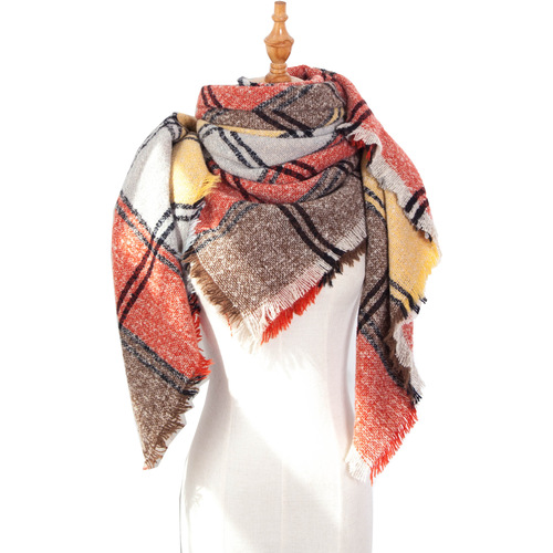 Autumn and Winter Fashion Style Scarves Polyester Pure Color Fur Square Scarf Winter Warm Scarf