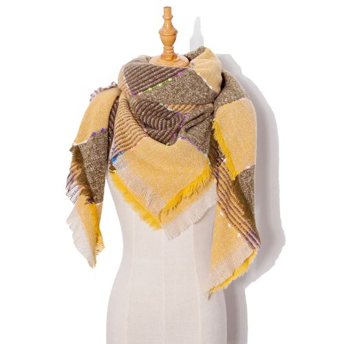 Autumn and Winter Fashion Style Scarves Polyester Pure Color Fur Square Scarf Winter Warm Scarf