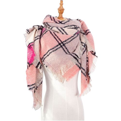 Autumn and Winter Fashion Style Scarves Polyester Pure Color Fur Square Scarf Winter Warm Scarf