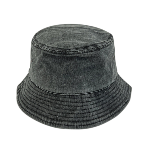 Embroidery Retro Fray Washed Cotton High Quality Men Women Youth Bucket Hat With  Distressed Bucket