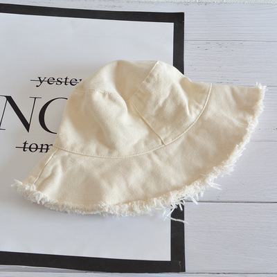 Burrs Brim Organic Cotton Bucket Hats Girls Vintage Denim Fisherman Trendy Bucket Hat Wom