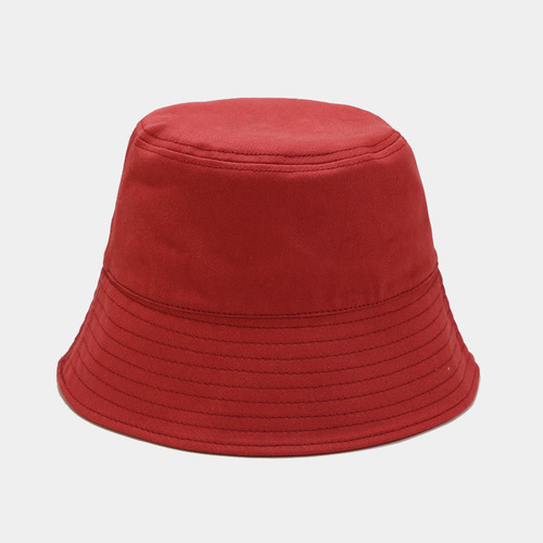   Plain Solid Color Summer Unisex Sun Protection Sunshade Bucket Hat