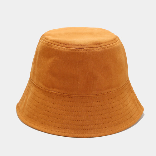   Plain Solid Color Summer Unisex Sun Protection Sunshade Bucket Hat