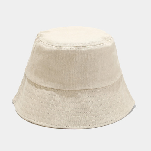   Plain Solid Color Summer Unisex Sun Protection Sunshade Bucket Hat