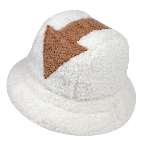 Arrow Symbol Printed Bucket Hat Winter Warm Plush Hat for Women Men Girls