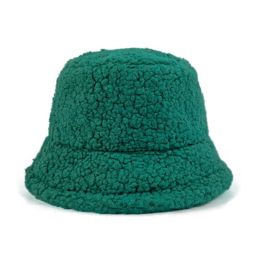  Mots popular Solid Color Faux Fur winter warm women unisex Fisherman embroidered   bucket hats