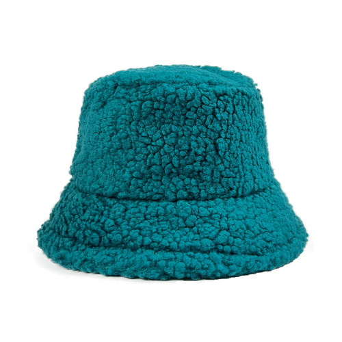  Mots popular Solid Color Faux Fur winter warm women unisex Fisherman embroidered   bucket hats