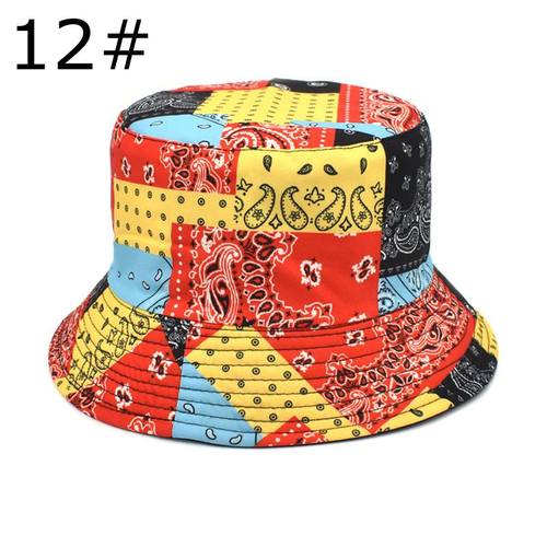 2023 new American style bandana fisherman hat trendy street fashion sun bucket hat