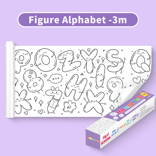 coloring paper roll no mess different topic art enlightenment kids paint graffiti books Fun Drawing toys for kids