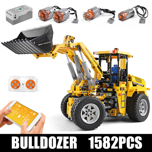 MOULD KING 13122 High-Tech Car Toys The APP RC MOC-0836 Bulldozer Model 20006 Building Blocks Bricks Kids Christmas Gift