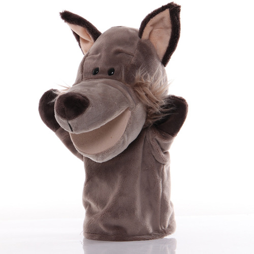 25Cm Animal Plush Hand Puppet Toy Wolf Hedgehog Crocodile Cow Puppet Hand Education Story Doll Toy For Baby Kid