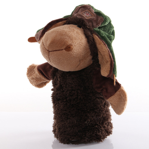 25Cm Animal Plush Hand Puppet Toy Wolf Hedgehog Crocodile Cow Puppet Hand Education Story Doll Toy For Baby Kid