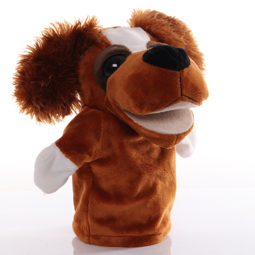 25Cm Animal Plush Hand Puppet Toy Wolf Hedgehog Crocodile Cow Puppet Hand Education Story Doll Toy For Baby Kid