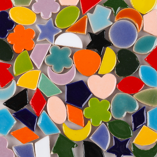 2cm star moon heart and Irregular ceramics tile for kids DIY craft and garden decoration