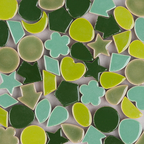 2cm star moon heart and Irregular ceramics tile for kids DIY craft and garden decoration