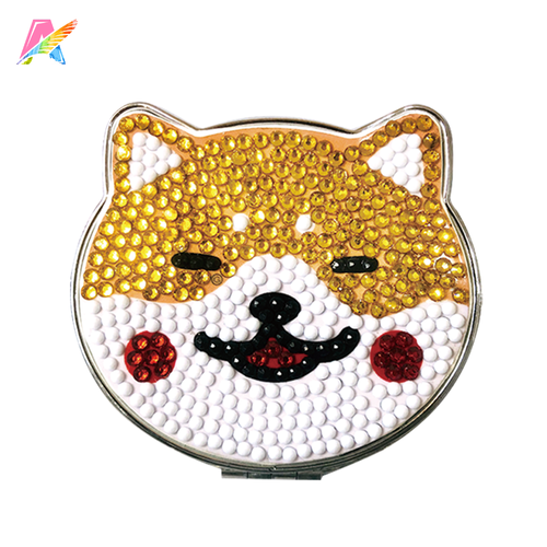2022 handpaint diy diamond mini makeup mirror kids craft supplies set
