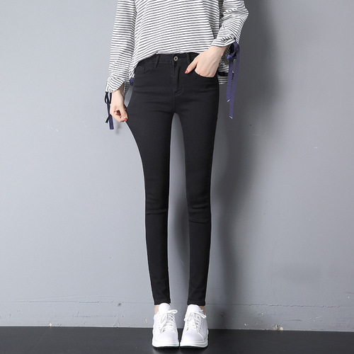 New Close-Fitting Pants High Waist Loose Comfortable Jeans Women Plus Size Pants Fashionable Casual Skinny lady Jeans