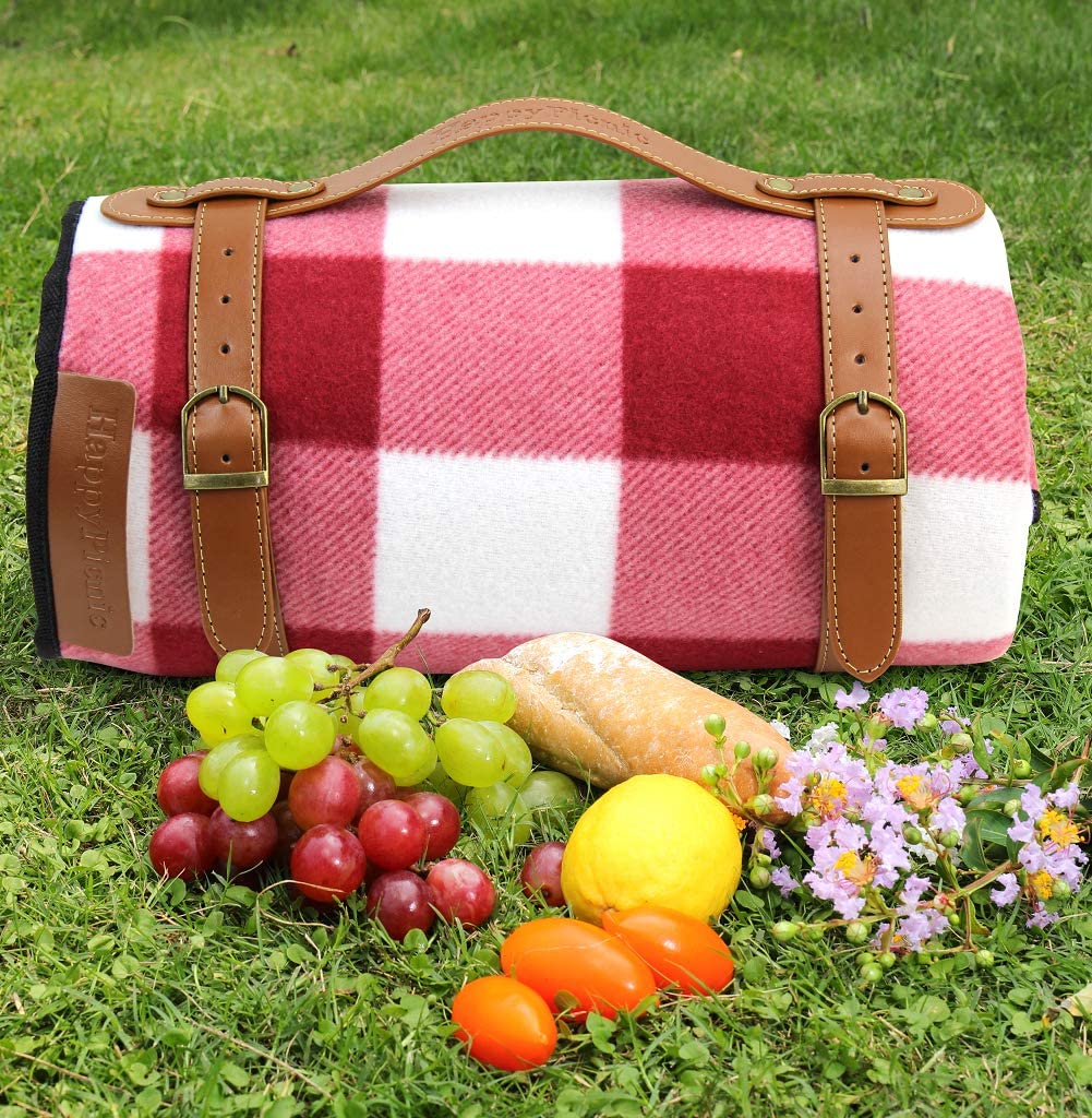 European and American style outdoor travel beach picnic blanket portable waterproof plaid picnic mat