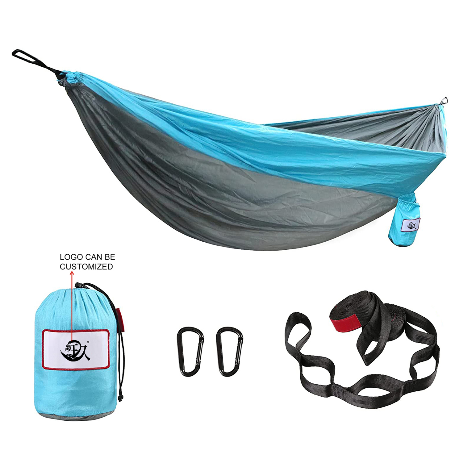 210T Nylon single double outdoor hiking Nylon Portable sewing hanging Parachute Camping Tent Hammock bed